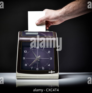 Bild der Vintage Check Uhr Stockfoto