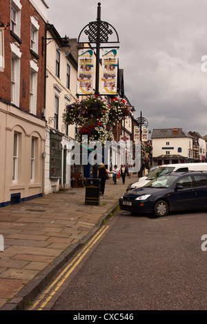 Mittelaltermarkt Stadt Leominster, Herefordshire, England, UK. Stockfoto