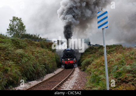 Der Jacobite Dampfzug eine Glenfinnan Invernesshire-2 Stockfoto