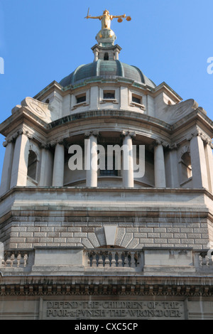 Zentralen Strafgerichtshof Old Bailey, London, England, Vereinigtes Königreich, Europa Stockfoto