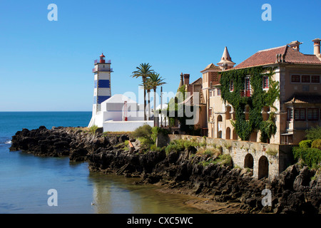 Leuchtturm, Cascais, Portugal, Europa Stockfoto