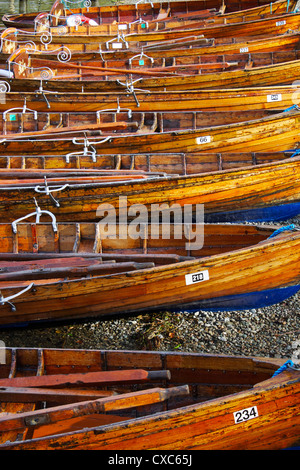 Ruderboote, Ambleside, Lake Windermere, Lake District National Park, Cumbria, England, Vereinigtes Königreich, Europa Stockfoto