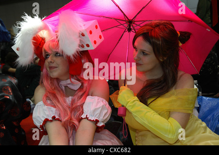 Leipziger Messe 2007: Manga-Fans verkleidet Stockfoto