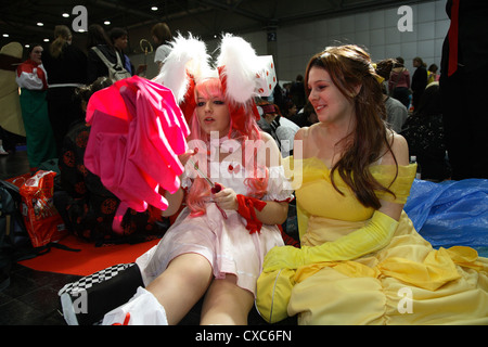 Leipziger Messe 2007: Manga-Fans verkleidet Stockfoto