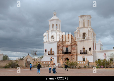 San Xavier Mission, Arizona, Vereinigte Staaten von Amerika, Nordamerika Stockfoto