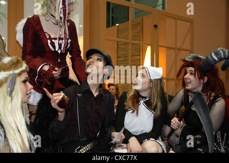 Leipziger Messe 2007: Manga-Fans verkleidet Stockfoto