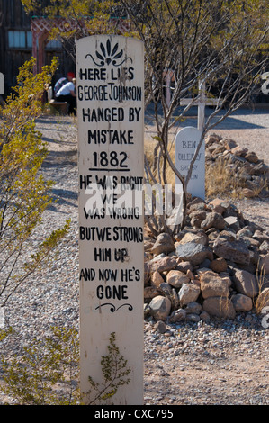 Boot Hill Cemetery in Tombstone, Arizona, Vereinigte Staaten von Amerika, Nordamerika Stockfoto