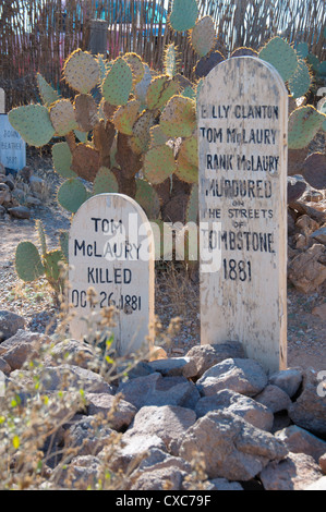 Boot Hill Cemetery in Tombstone, Arizona, Vereinigte Staaten von Amerika, Nordamerika Stockfoto