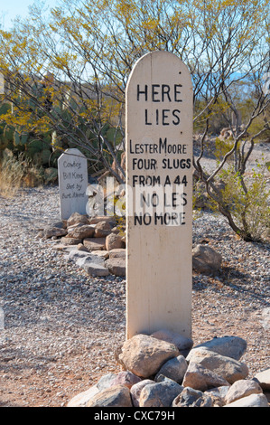 Boot Hill Cemetery in Tombstone, Arizona, Vereinigte Staaten von Amerika, Nordamerika Stockfoto