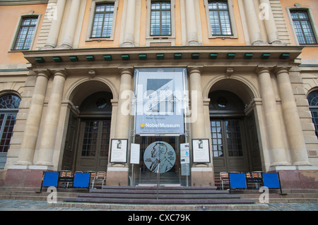 Nobelmuseum Nobelpreis Museum Stortorget Platz Gamla Stan Altstadt Stockholm Schweden Europa Stockfoto