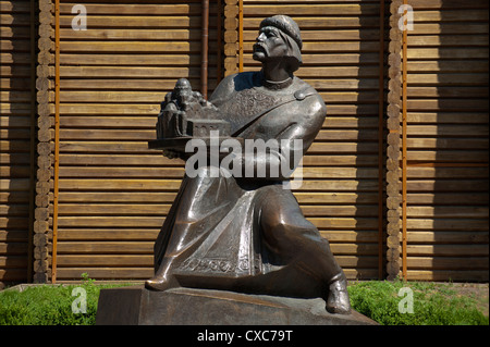 Statue von Jaroslaw der Weise an der Golden Gate, Kiew, Ukraine, Europa Stockfoto