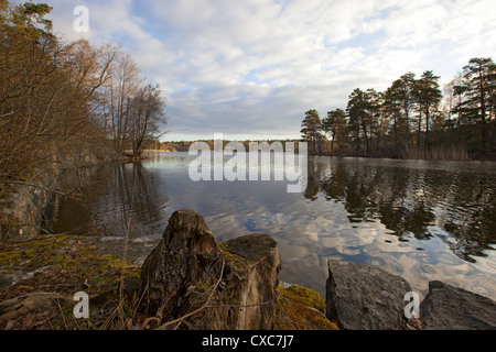 Kottla Kottlasjön, See, Lidingö (Schweden) Stockfoto