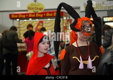 Leipziger Messe 2007: Manga-Fans verkleidet Stockfoto