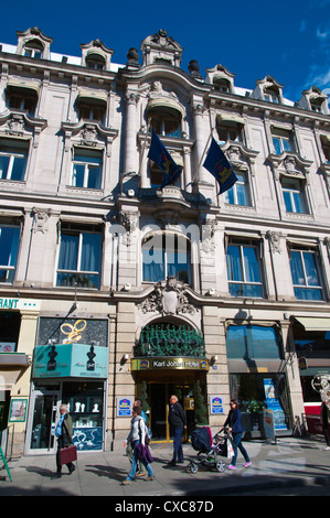 Bestwestern Karl Johan Hotel befindet sich in Jugendstil-Gebäude (1899) entlang der Karl Johans Gate Street Sentrum central Oslo Norway Stockfoto