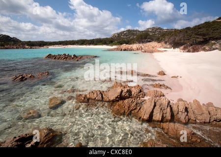 Spiaggia Rosa (Pink Beach) auf der Insel Budelli, Maddalena Inseln La Maddalena National Park, Sardinien, Italien Stockfoto