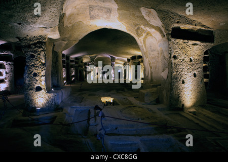 Die Katakomben von San Gennaro (St. Januarius), Neapel, Kampanien, Italien, Europa Stockfoto