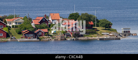 Ein Blick auf Dalarö in den schwedischen Schären Stockfoto