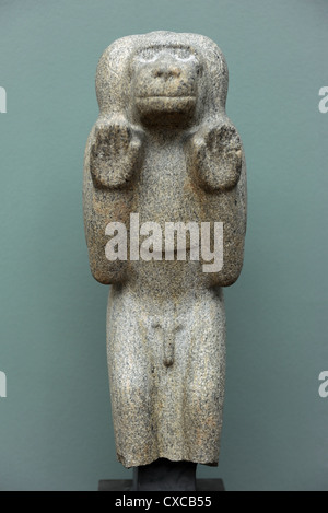 Statue eines Pavians. Granit. Von Kawa. Herrschaft des Taharka. C. 690-664 V. CHR.. 25. Dynastie. Ny Carlsberg Glyptotek. Stockfoto