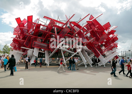 "Die Coca-Cola Beatbox", von Pernilla & Asif auf London 2012 Olympische Park Website, Stratford, London, UK. Stockfoto