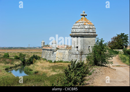 Turm auf der Zitadelle in Brouage Wall / beschauliches-Brouage, Charente-Maritime, Frankreich Stockfoto