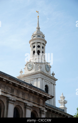 Turm der Kirche St Alfege in Greenwich Stockfoto