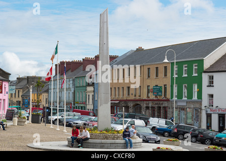 Stadtzentrum von Clifden, Connemara, County Galway, Republik Irland, Europa. Stockfoto