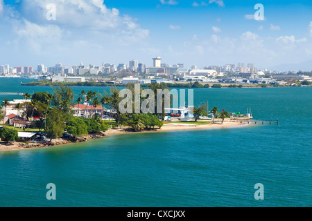 Querformat auf der Stadt von San Juan, Puerto Rico Stockfoto