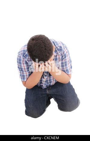 Teenager-Student mit der Angst Stockfoto