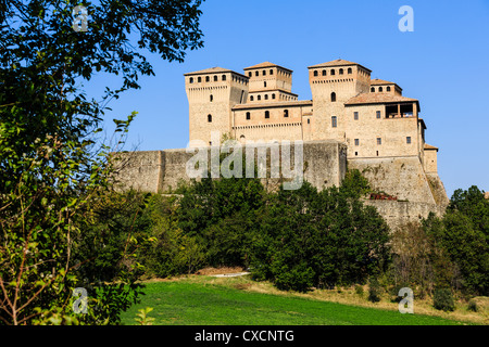 Torrechiara Burg, Emilia-Romagna, Italien Stockfoto