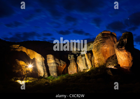 Boqueirão da Pedra Furada Parque Nacional da Serra da Wasserschweine Wasserschweine Mountains National Park Piauí Zustand Nordosten Brasiliens Stockfoto