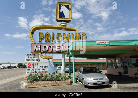 Palomino Motel, Route 66, Tucumcari, New Mexico Stockfoto