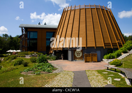 Hotel-Musee Premieren Nationen, Wendat (Huron) Gemeinschaft von Wendake, in der Nähe von Quebec Stadt, Quebec, Kanada Stockfoto