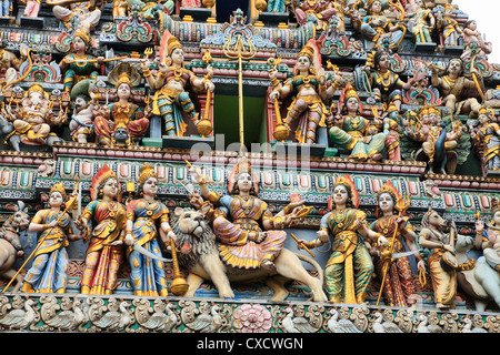 Tempel Sri Veeramakaliamman, Singapur Stockfoto