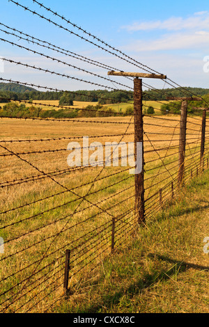 Reste des Eisernen Vorhangs in der Nähe der Grenze zu Tschechien und Österreich. Eiserne Vorhang Europa in den Jahren 1948-1989 geteilt. Stockfoto
