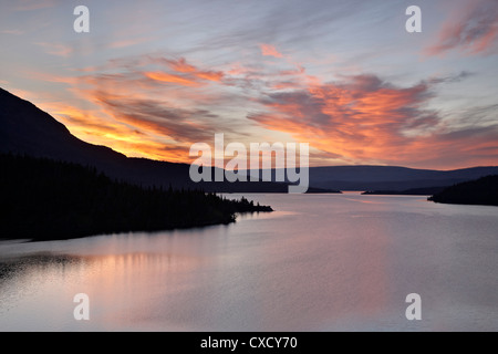 Sonnenaufgang über St. Mary Lake, Glacier National Park, Montana, Vereinigte Staaten von Amerika, Nord Amerika Stockfoto