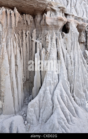 Erodierten Felsen in den Badlands, Theodore-Roosevelt-Nationalpark, North Dakota, Vereinigte Staaten von Amerika, Nord Amerika Stockfoto