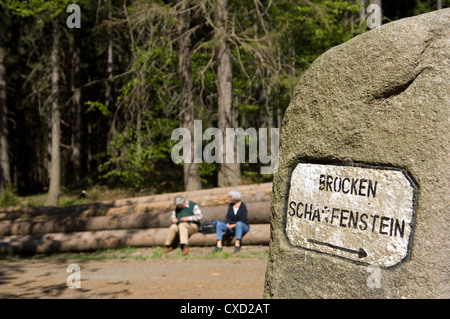 Heinrich-Heine-Weg im Ilsetal, Ilsenburg Stockfoto