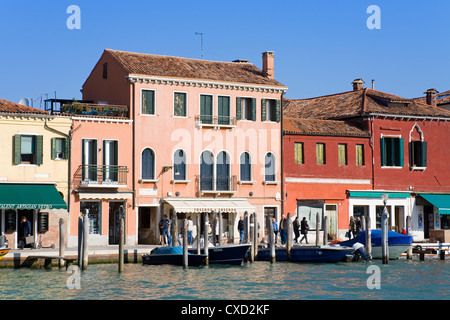 Kanal auf der Insel Murano, Venedig, Veneto, Italien, Europa Stockfoto