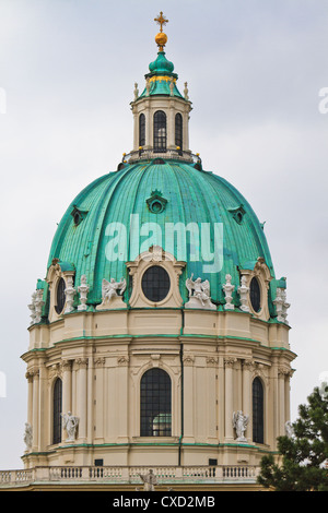 Kuppel der Karlskirche (Kirche St. Charles), Wien, Österreich Stockfoto