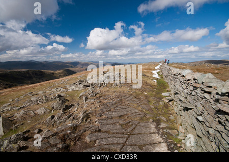 Am südlichen Ende der High Street Ridge, auf Thornthwaite Felsen im englischen Lake District National Park. Stockfoto