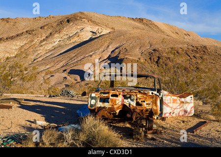 Geisterstadt Rhyolite, Beatty, Nevada, Vereinigte Staaten von Amerika, Nordamerika Stockfoto