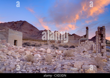 Geisterstadt Rhyolite, Beatty, Nevada, Vereinigte Staaten von Amerika, Nordamerika Stockfoto