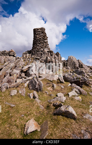 Am südlichen Ende der High Street Ridge, Thornthwaite Leuchtturm auf den Gipfel des Thornthwaite Klettergarten im Lake District Stockfoto