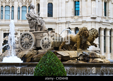 Plaza de Cibeles-Brunnen, Madrid, Spanien Stockfoto