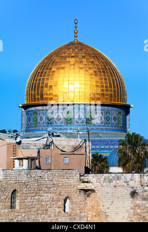 Haube des Felsens über Western Wall Plaza, Altstadt, UNESCO World Heritage Site, Jerusalem, Israel, Nahost Stockfoto