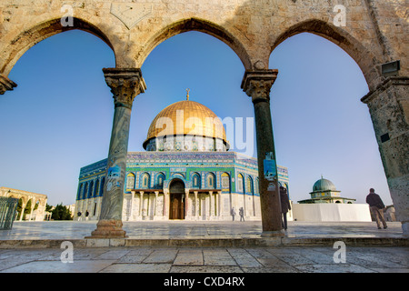 Kuppel des Rock, Tempelberg, Altstadt, UNESCO-Weltkulturerbe, Jerusalem, Israel, Nahost Stockfoto