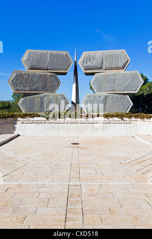 Yad Vashem Holocaust-Mahnmal, Denkmal für die jüdischen Soldaten gekämpft, Nazi-Deutschland, Mount Herzl, Jerusalem, Israel Stockfoto