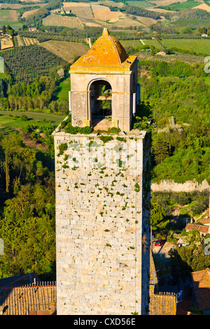 Blick auf toskanischen Stadt San Gimignano, Toskana, Italien Stockfoto