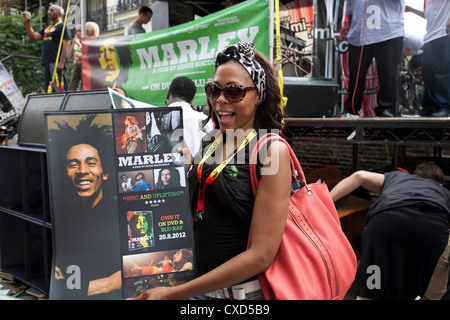 London, Notting Hill Carnival, 27.08.12 - Festival Feier Notting Hill Carnival, Bob Marley Stadium, London Stockfoto