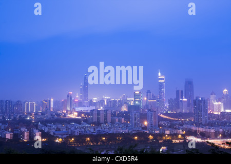 Nacht-Szene der Stadt shenzhen Stockfoto